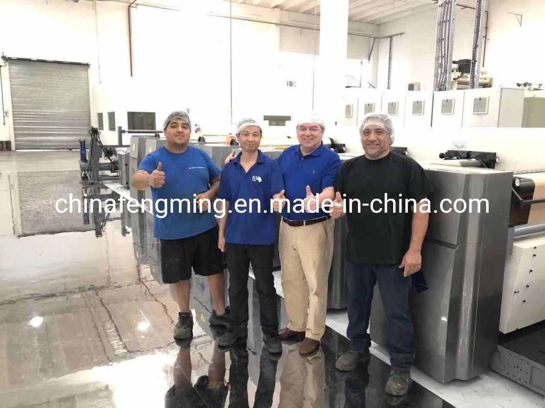 Roll-to-Roll-Flexographische Druckmaschine mit 100 mm Web-Roller-Durchmesser und 4 Farben