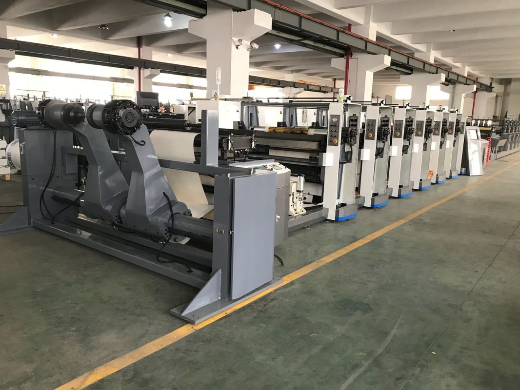 PE-beschichtete Doppelflexo-Druckmaschine mit 100 mm Web-Roller-Durchmesser und UV-IR-Trockner