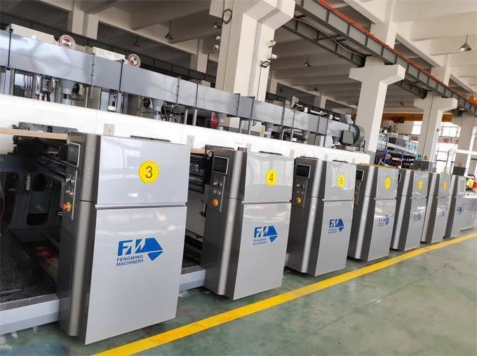 Warmverkauf 4 Farben Hochgeschwindigkeits-Flexodruckmaschine Roll To Roll Flexographische Druckmaschine Flexografische Drucker
