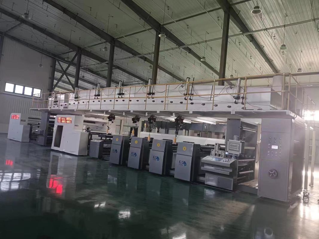 Max.Mechanische Geschwindigkeit 150 m/min Flexo-Druckmaschine für große Rewinder Durchmesser 1524 mm