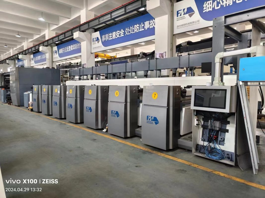 Flexodruckmaschine für Papiertüten und Kartonschuhe mit maximaler Druckbreite von 630 mm