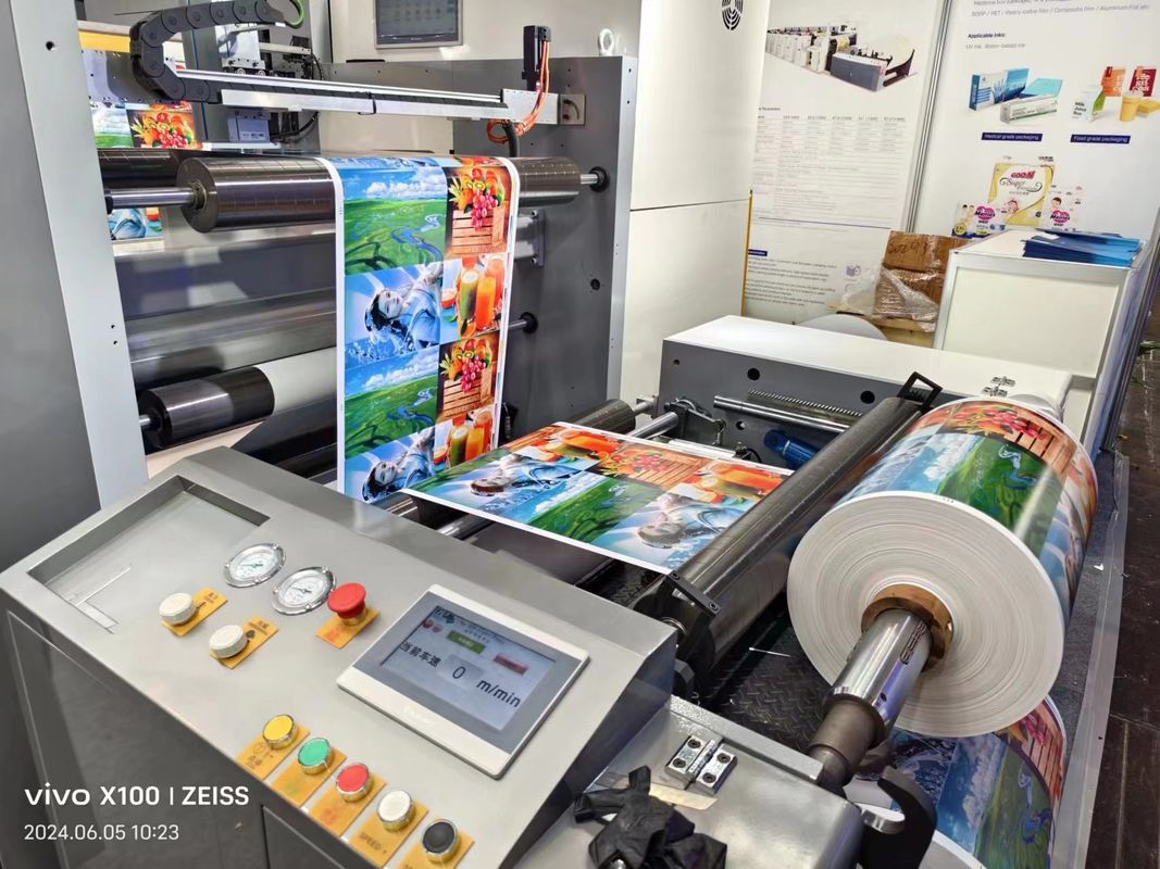 Automatisches Wide Web 4 6 Farb-UV-Trocknen Kunststofffilm Roll Flexo Druckmaschine Preis