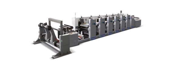 PE-beschichtete Doppelflexo-Druckmaschine mit 100 mm Web-Roller-Durchmesser und UV-IR-Trockner