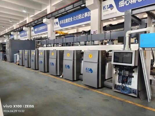 240m/Min Servo-Steuerung FM-CS Flexographische Druckmaschine mit 100 mm Web-Roller-Durchmesser